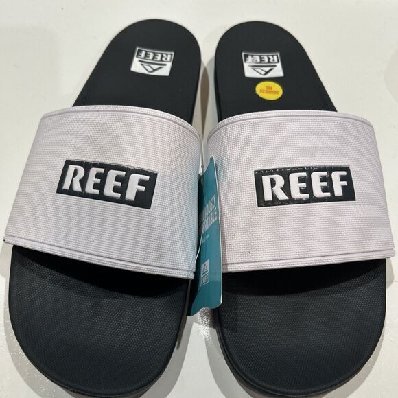 Reef Cushion Spring Slides Sandals White Black Logo Comfort Shoes Men\'s 12 main image 9